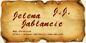 Jelena Jablančić vizit kartica